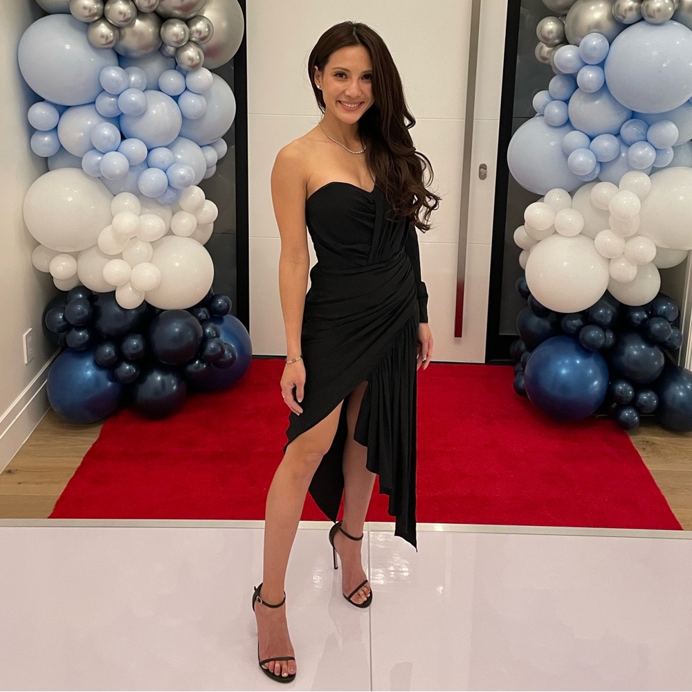 •   Alexandre Vauthier Silk Evening Gown